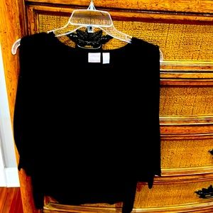 Chicos Women’s Black cold shoulder top